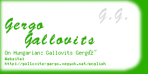 gergo gallovits business card